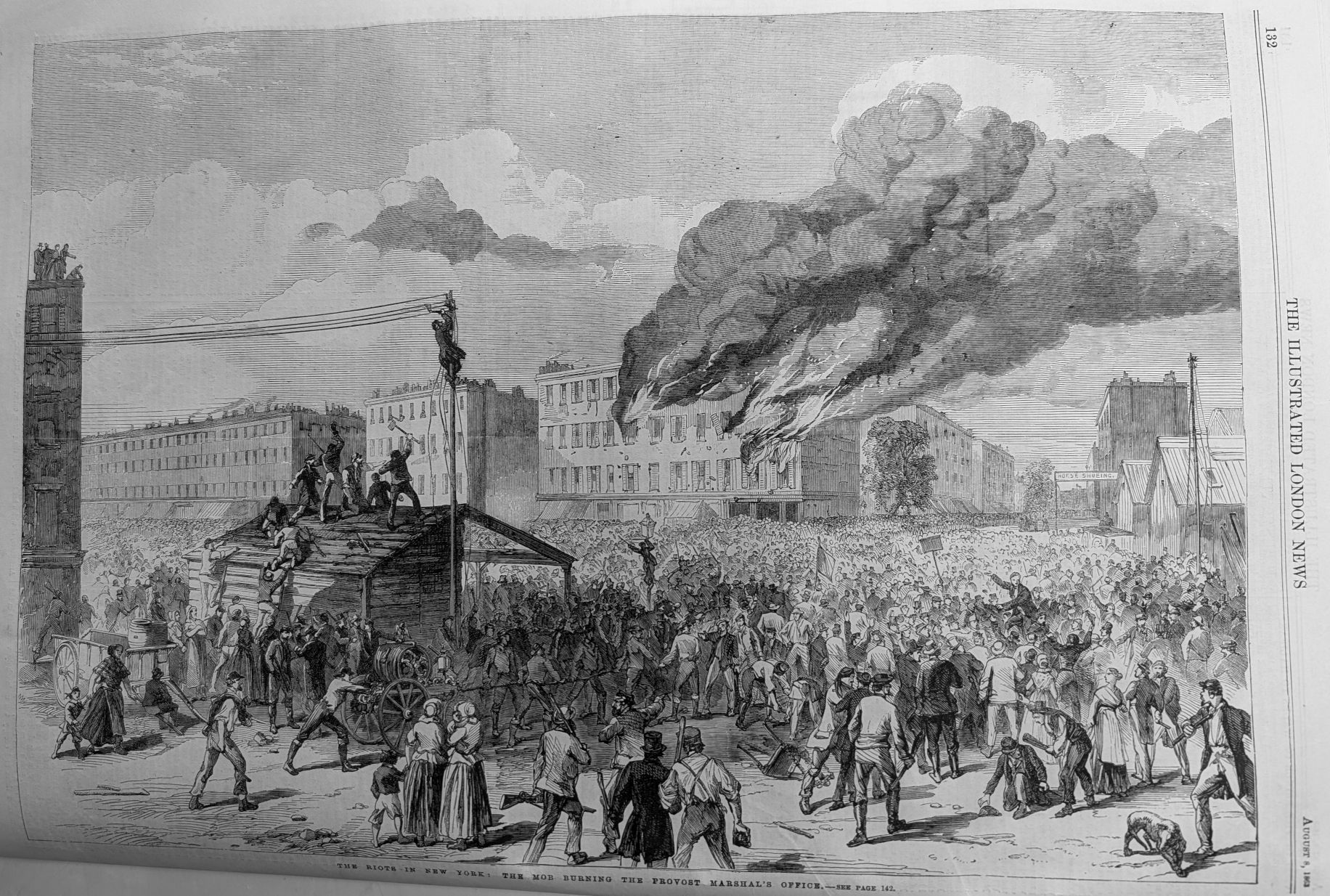 riots in New York provosts offices burning